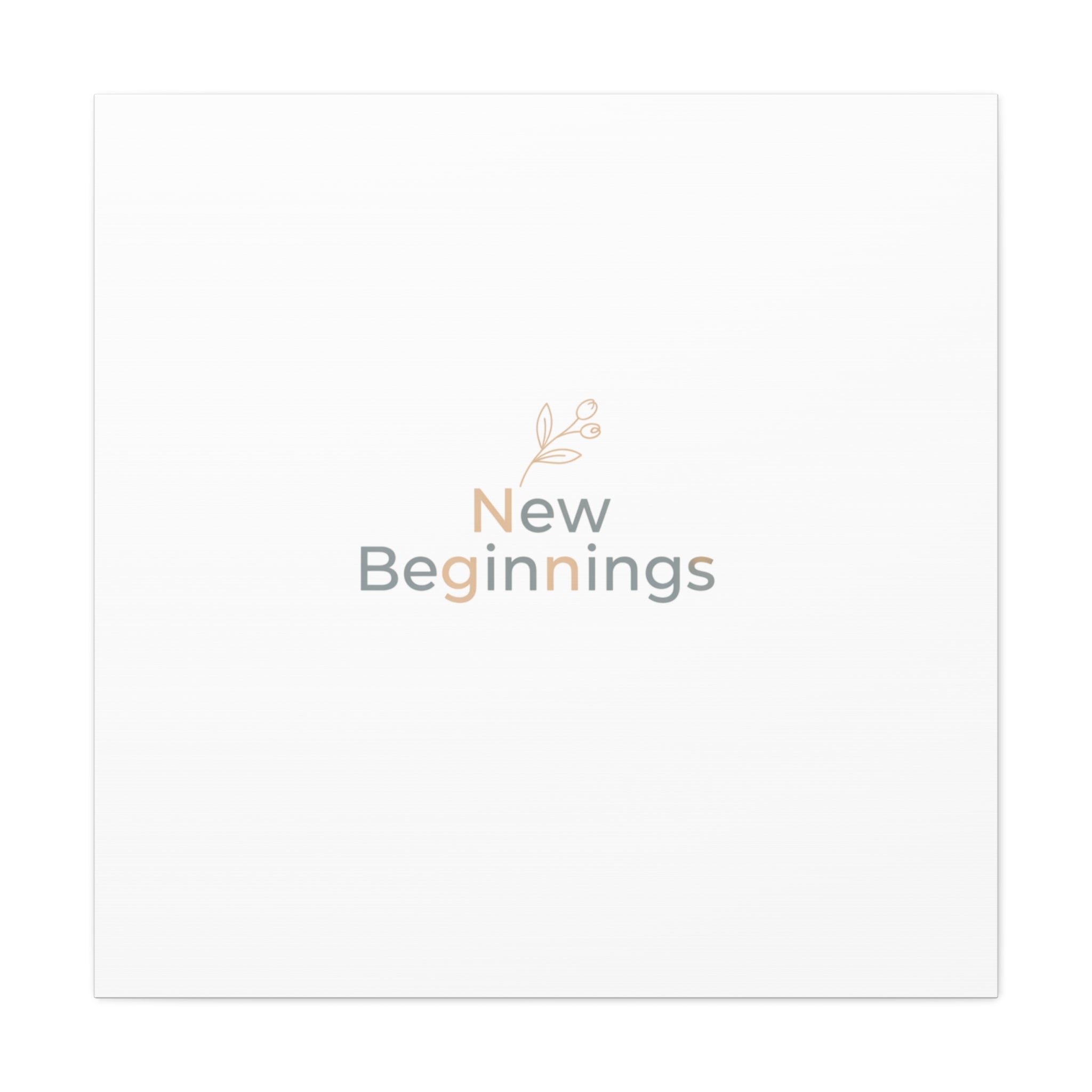 New Beginnings Canvas | Fresh-Start Minimalism, blank page art print