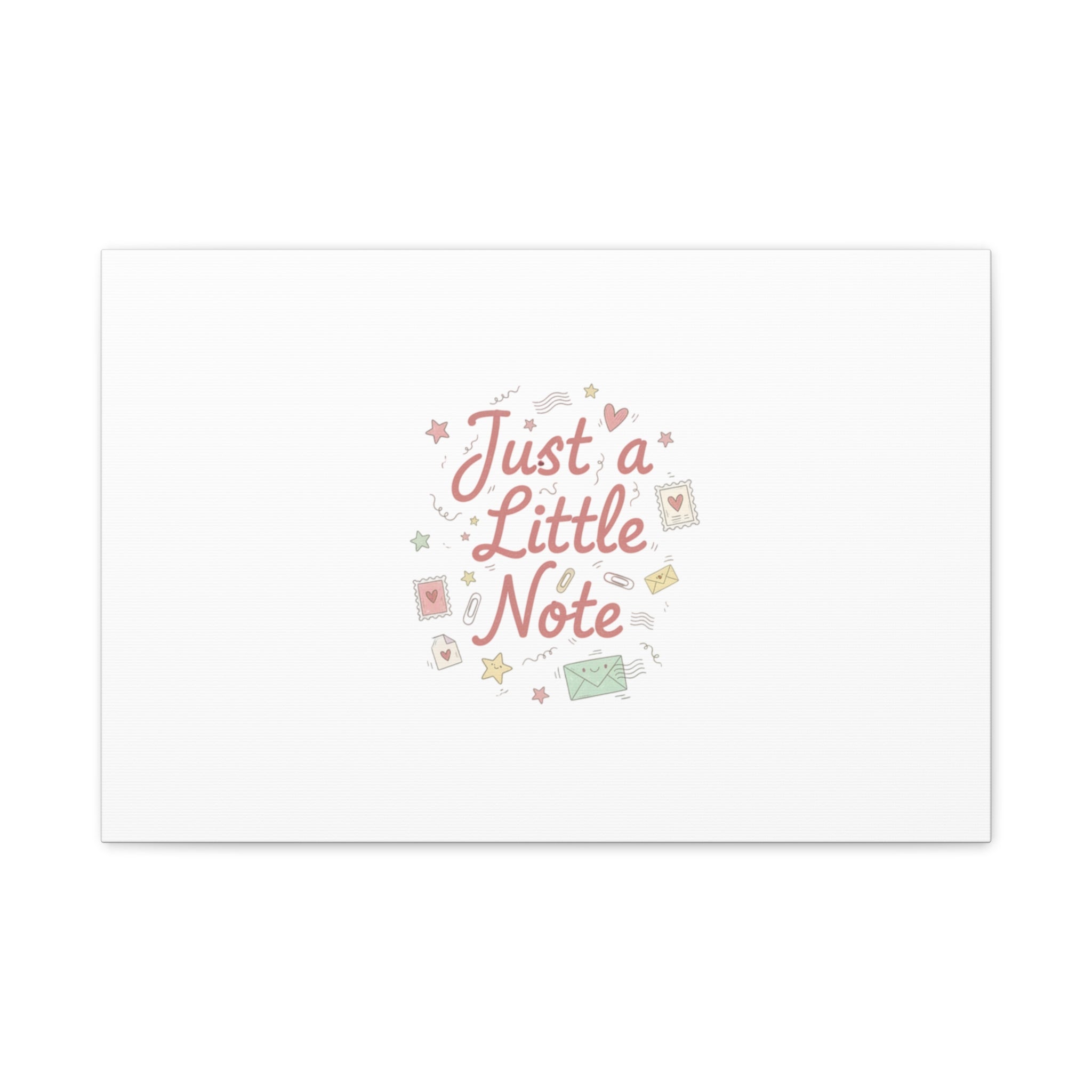 Just a Little Note Canvas | Handwritten Doodle Sketch Aesthetic