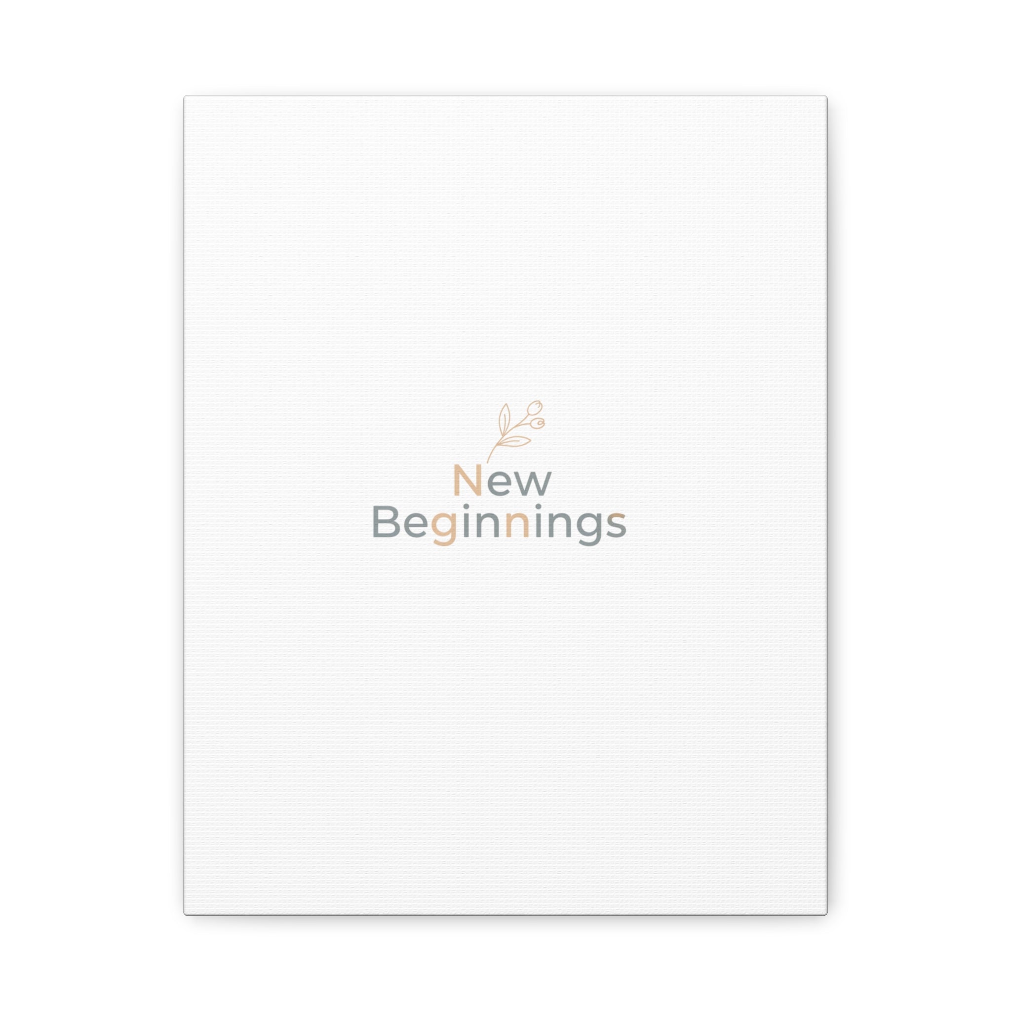 New Beginnings Canvas | Fresh-Start Minimalism, blank page art print