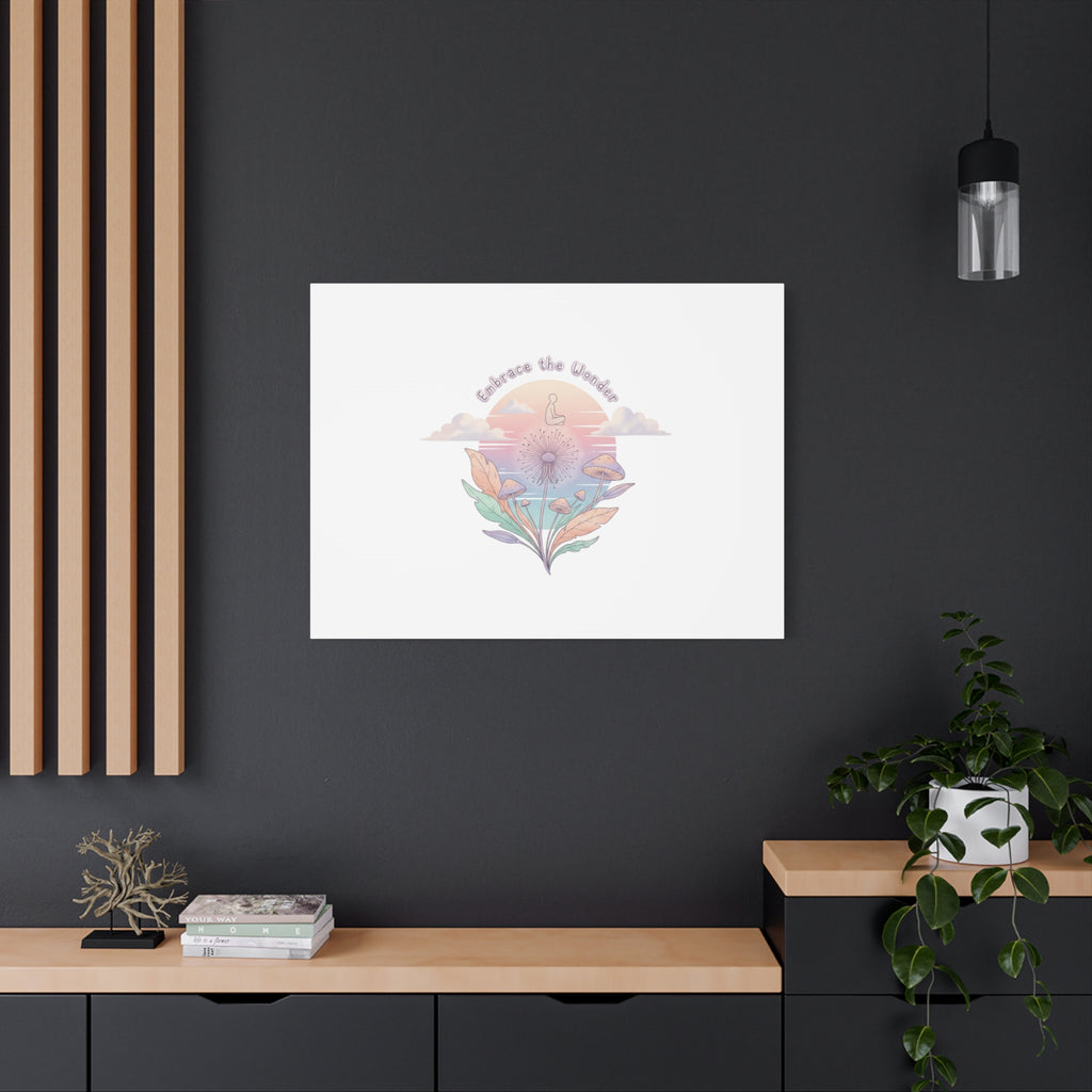 Embrace the Wonder pastel surreal nature print, Canvas