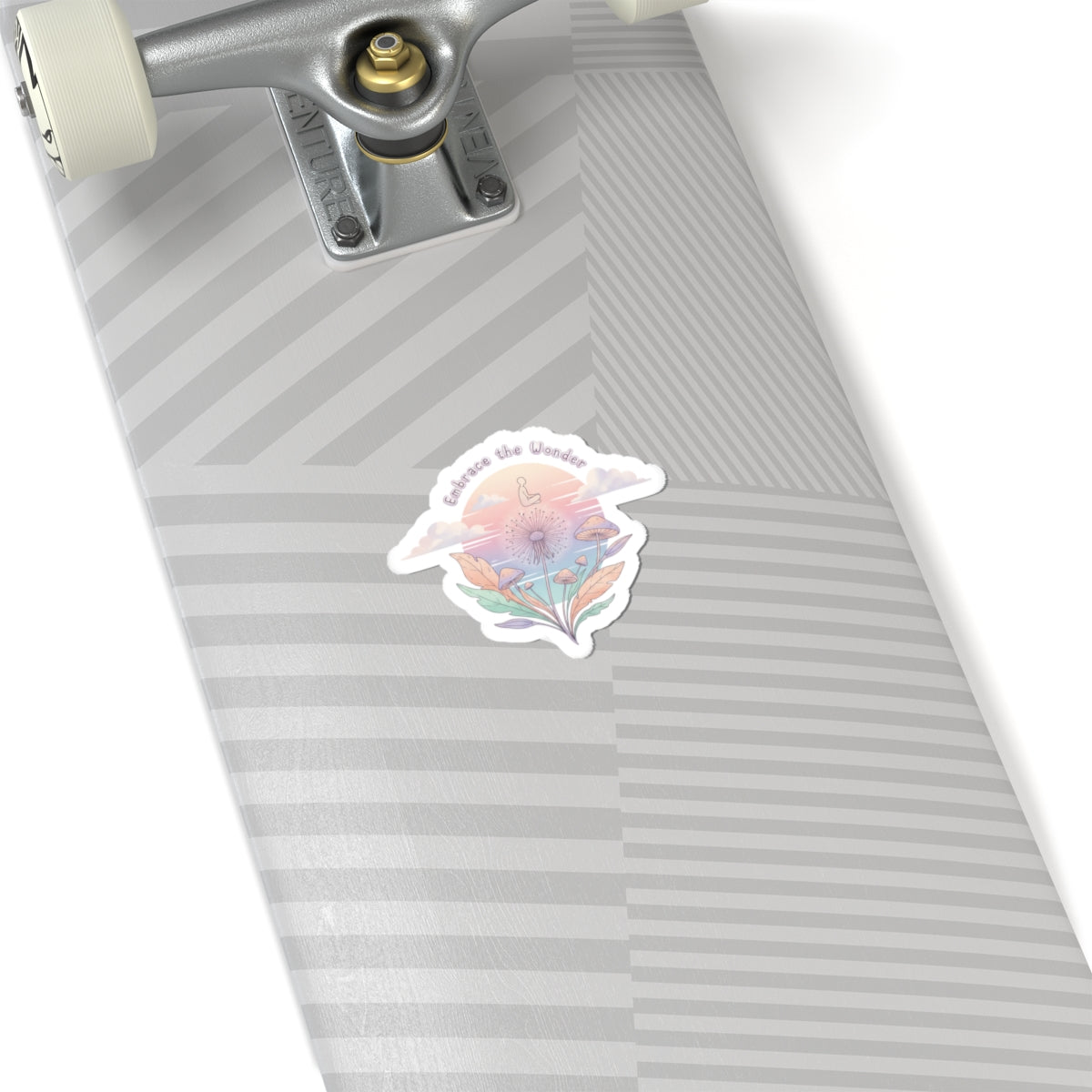 Embrace the Unknown Kiss-Cut Sticker | Wholesome Surrealism, pastel existential creature